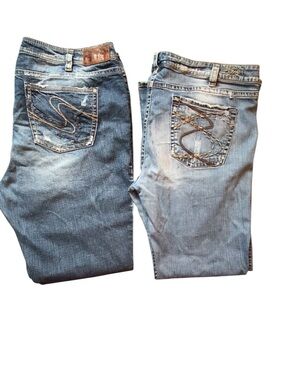 Plus Size Silver Jeans Lot of 2 Women’s Size 22/33 Bootcut Jeans! Stylish,Comfy!